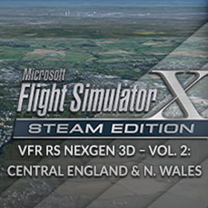 FSX Steam Edition VFR Real Scenery NexGen 3D Vol. 2 Central England & North Wales Add-On