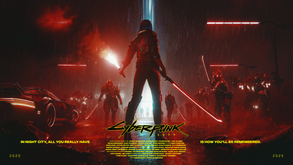 Cyberpunk 2077 – offizielles Motiv zum fünfjährigen Jubiläum