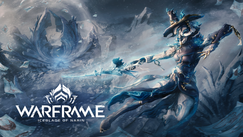 Warframe: Iceblade of Narin – Narin vor dem gefrorenen Monument am Yuvan Peak