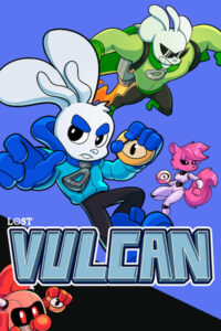 Lost Vulcan – offizielle vertikale Steam-Capsule des Roguelite-Plattformers