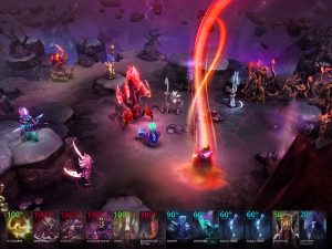 Offizieller Chaos Reborn Adventures iPad-Spielbildschirm: rundenbasiertes Fantasy-Magierduell