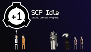 SCP Idle – offizielles querformatiges Steam-Produktmotiv mit SCP-Containment-Figuren