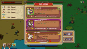 Everything is Crab – offizieller Steam-Screenshot, Auswahl von Evolutionsfähigkeiten
