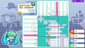 Hatsune Miku Logic Paint S – PlayStation-Screenshot 1 mit Nonogrammen