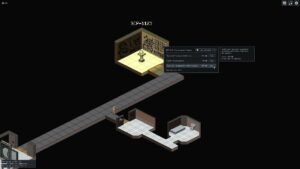 SCP Idle – offizieller Gameplay-Trailer-Frame einer isometrischen SCP-1123-Containment-Kammer