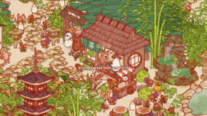 Usagi Shima Bunny Island – offizielle Aufnahme von Inselgebäuden und Kaninchen