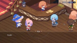 STARDUST: Wish of Witch – Pixelhelden Star und Yu in einer Taverne aus dem offiziellen PC-Spiel