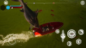Maneater Android: Bullenhai greift ein Boot mit Touchsteuerung an
