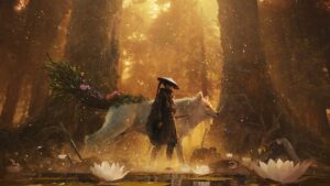 Beast of Reincarnation – Emma und Koo im Wald, offizielles Game-Freak-/PlayStation-Bild