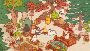Usagi Shima – offizielles mobiles Gameplay-Motiv mit Kaninchen auf der Insel