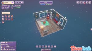 Dearbnb – Gameplay: möbliertes Apartment im isometrischen Raummodus