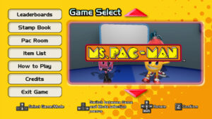 Ms. PAC-MAN DLC Spielauswahl im PAC-MAN MUSEUM