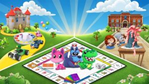 Hasbro Games Junior Collection offizielles Microsoft-Store-Titelmotiv mit drei Spielbrettern