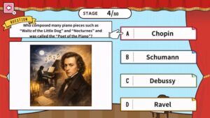 Gentle Classical Music Course for Grown-Ups: Nintendo Switch Musikquiz Spielszene