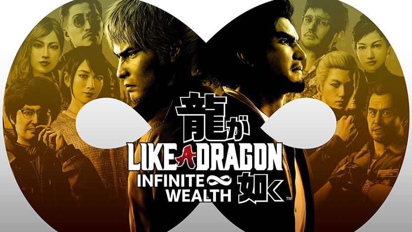 Like a Dragon: Infinite Wealth – offizielles Key Art mit Ichiban Kasuga, Kazuma Kiryu und weiteren Figuren