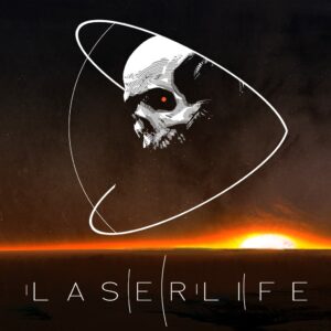 Laserlife – offizielles PlayStation-Store-Cover mit einsamem Astronauten im Weltraum