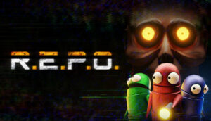 R.E.P.O. – offizielles Steam-Kapselmotiv mit den Robotern und Horrorkulisse