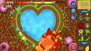 Bloons TD 5 – offizieller Google-Play-Screenshot mit Herz-Strecke