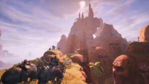 Conan Exiles: Isle of Siptah – offizieller PlayStation-Store-Screenshot mit Felslandschaft