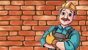 House Builder 2: offizielles Xbox-Keyart mit Bauarbeiter