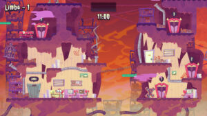 HELLBOUND INC – offizieller Steam-Spielbildschirm mit höllischer Lieferhalle