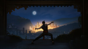 Sifu – offizieller Screenshot mit Blick auf die Stadt