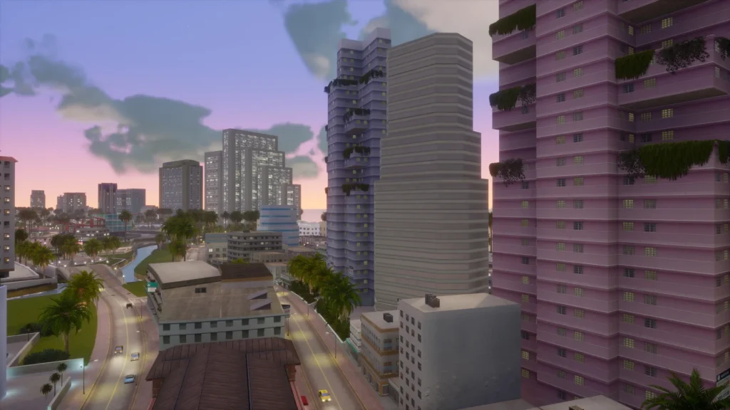 Stadtansicht aus Vice City – The Definitive Edition