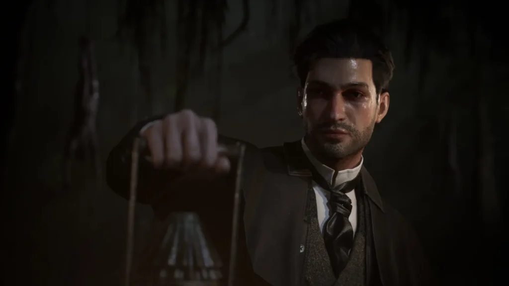 Szene mit Sherlock Holmes aus dem Detektivabenteuer The Awakened.