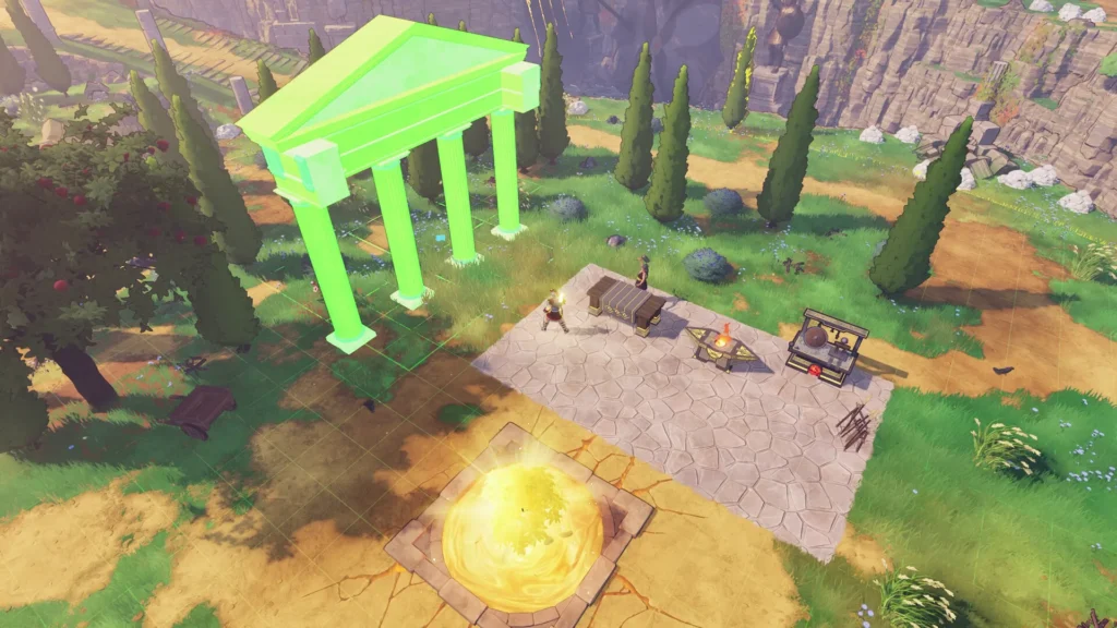 Official gameplay scene from the world of Aftergods