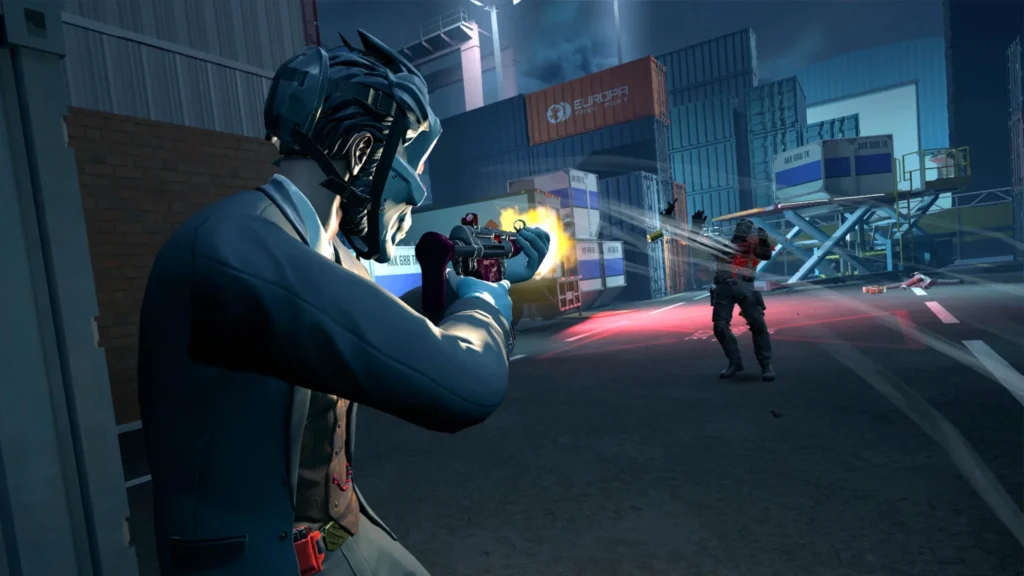 Aufnahme aus dem VR-Raubzugspiel PAYDAY: Aces High.