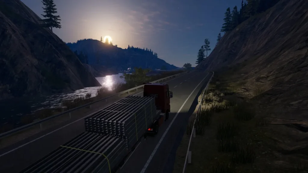 Lkw auf einer Landstraße aus Truck Driver.