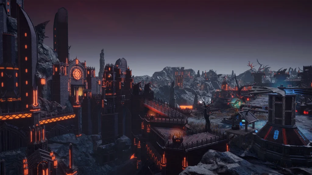 A gloomy landscape from the fantasy world of Disciples: Liberation.