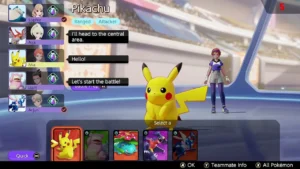 Offizielle Nintendo-Abbildung aus Pokémon UNITE mit Pokémon im Kampf.