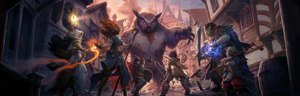 Panoramamotiv aus Pathfinder: Kingmaker mit einer Fantasylandschaft